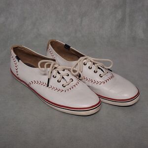 Keds Champion Pennant Leather Shoes Women's 8.5 Leather Baseball WH-54430M